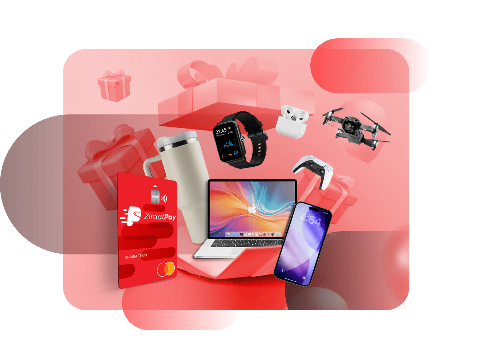 ZiraatPAY mobil cüzdan uygulaması telefon görünümü